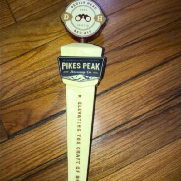 America's Mountain Pikes Peak Brewing Colorado Craft Beer Genuine Keg Tap Handle - Picture 1 of 3